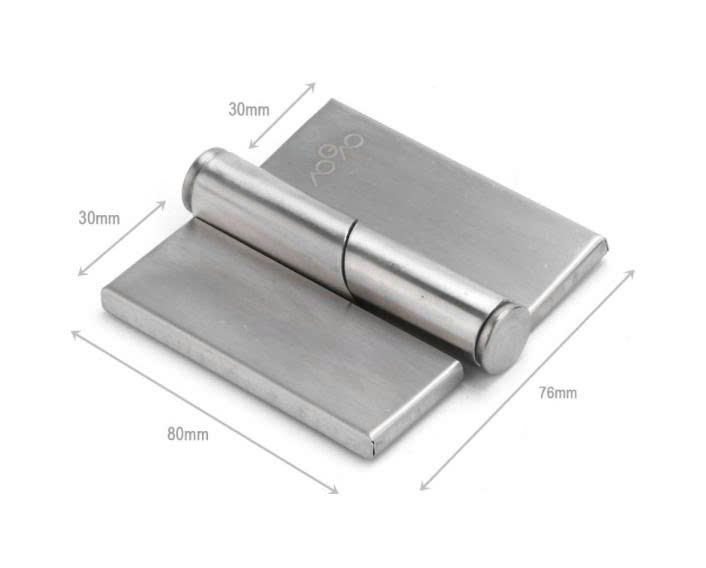 Bản lề trái Aogao 08, 80x76mm, SUS 304