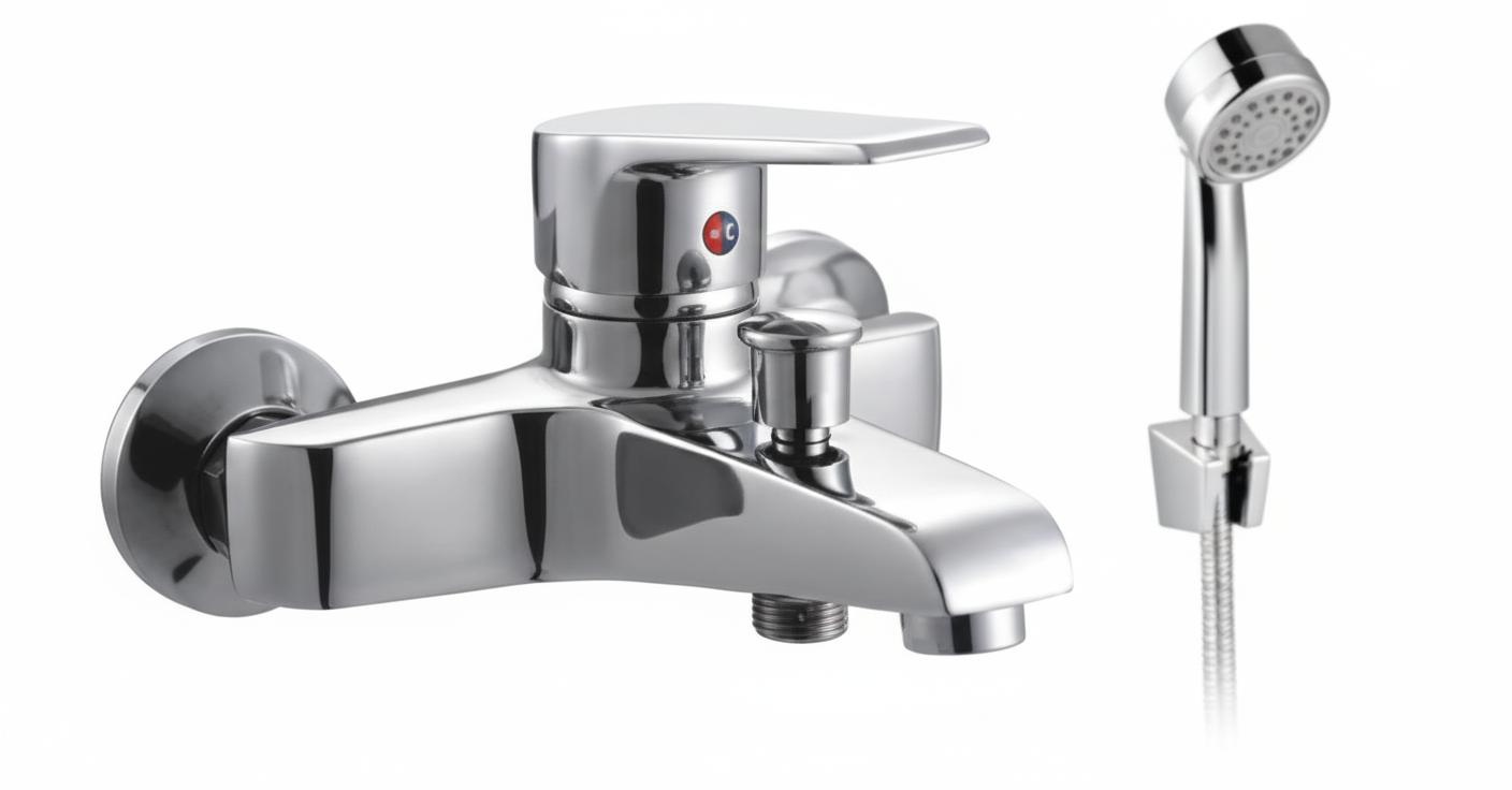 Bộ vòi củ sen nóng lạnh Vanni VN-113, Inox 304 cao cấp, sang trọng