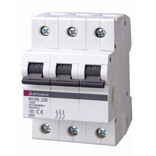 Cầu dao tự động Mitsubishi BH-D6 3P 10A 6kA C N