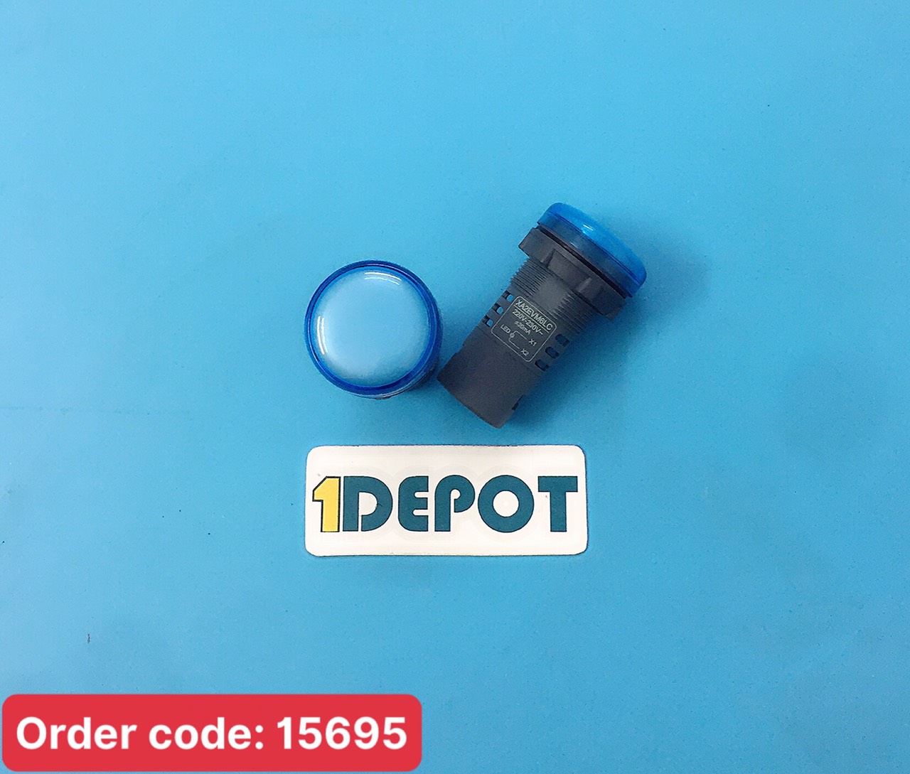 Đèn báo Ø 22, điện áp 24V AC/DC Schneider XA2EVB6LC, màu xanh dương