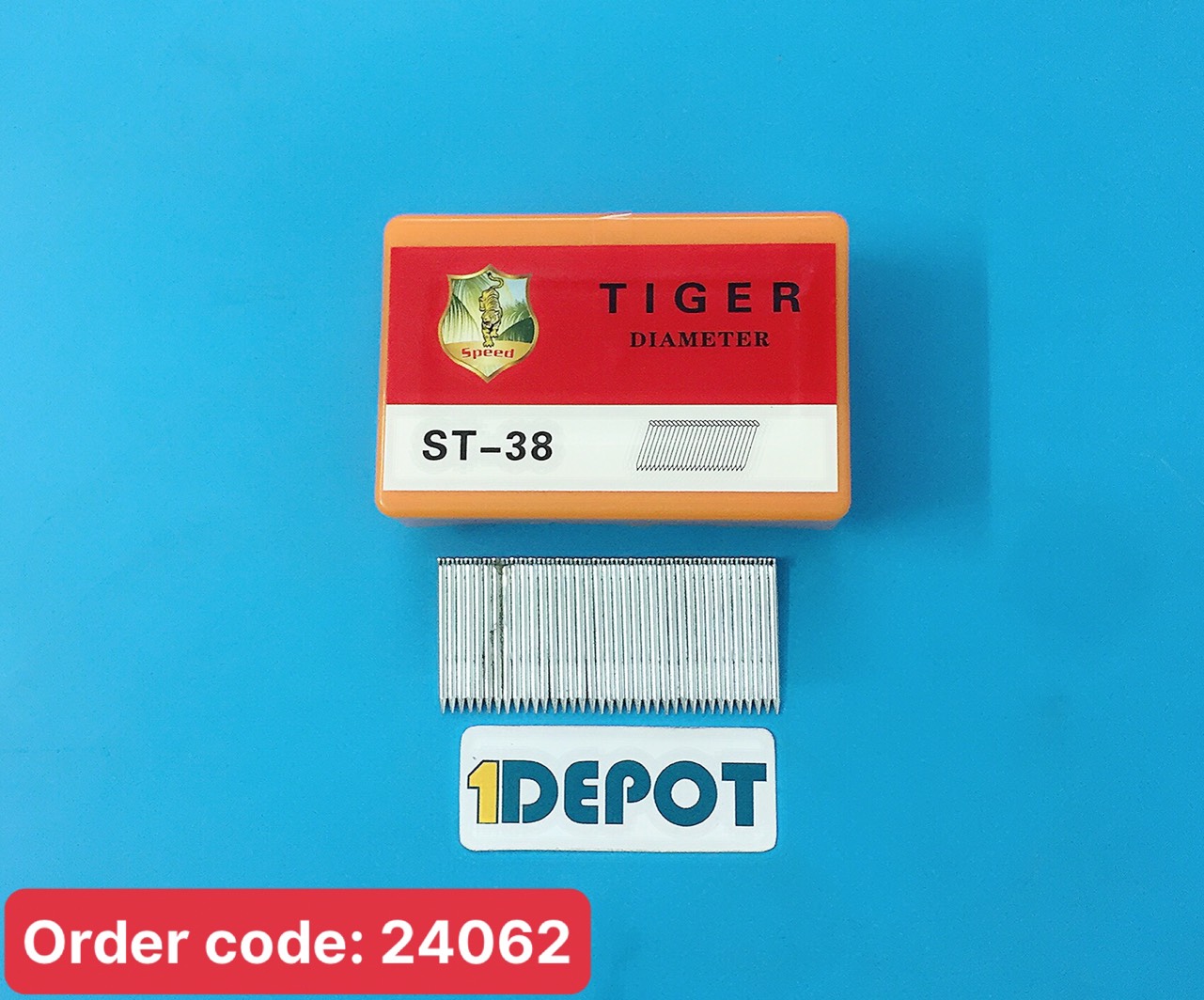 Đinh bắn bê tông Tiger ST38, chiều dài thân đinh 38 mm, 646 cây đinh/hộp