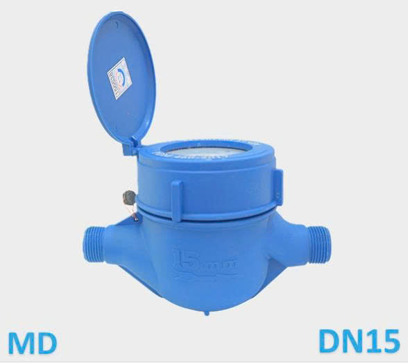 Đồng hồ nước Minh Hòa MD phi 21 DN15 Thân nhựa