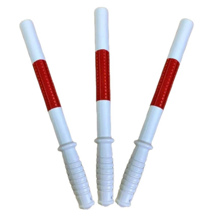 Gậy chỉ huy giao thông bằng nhựa, màu trắng đỏ
