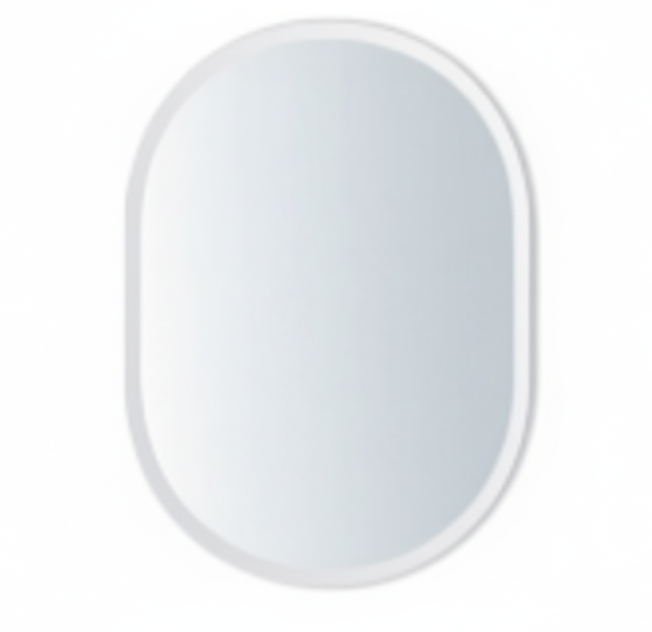 Gương tròn nhà tắm Vanni GS-11  50x70cm, Khung inox 304 sáng bóng