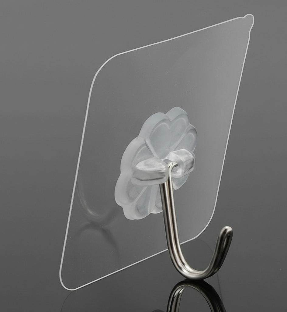 Móc dán tường siêu dính trong suốt, chịu lực cao