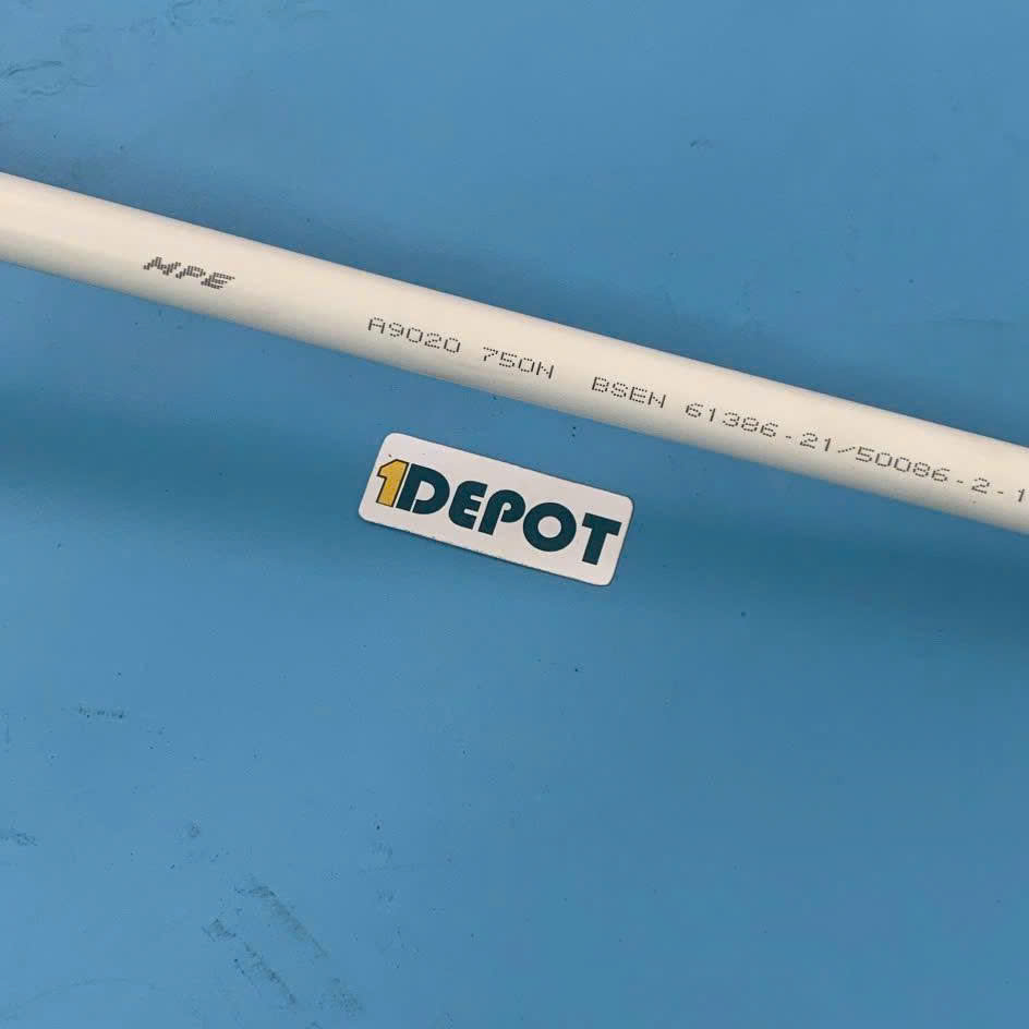 Ống luồn dây điện cứng PVC MPE chịu lực nén 750N A9020 Ø20mm dày 1.50mm