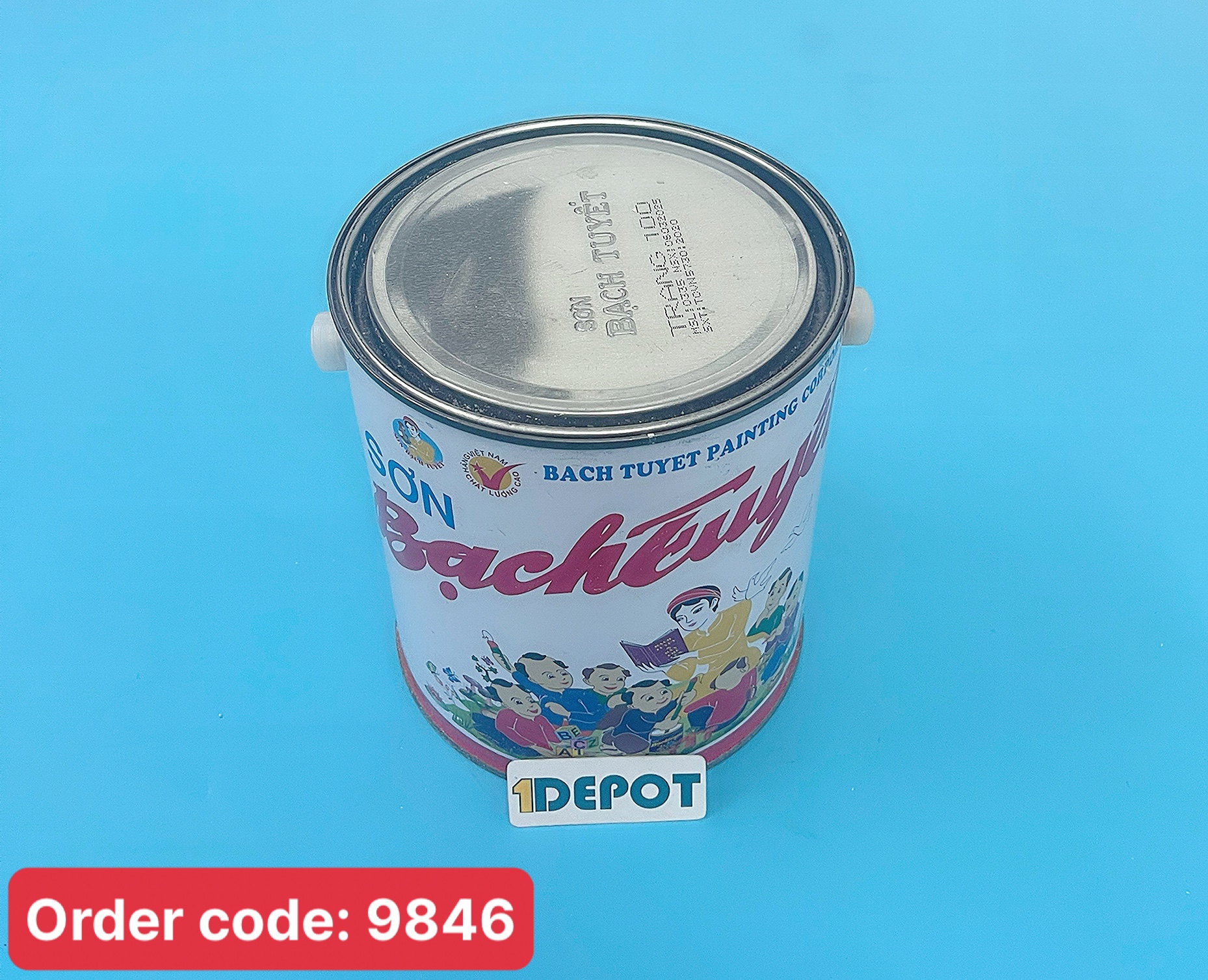Sơn phủ alkyd (bóng) Bạch Tuyết màu trắng 100, lon 3kg