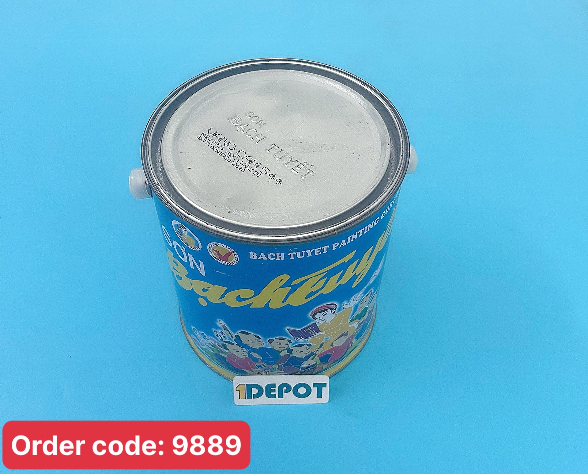 Sơn phủ alkyd (bóng) Bạch Tuyết màu vàng cam 544, lon 3kg