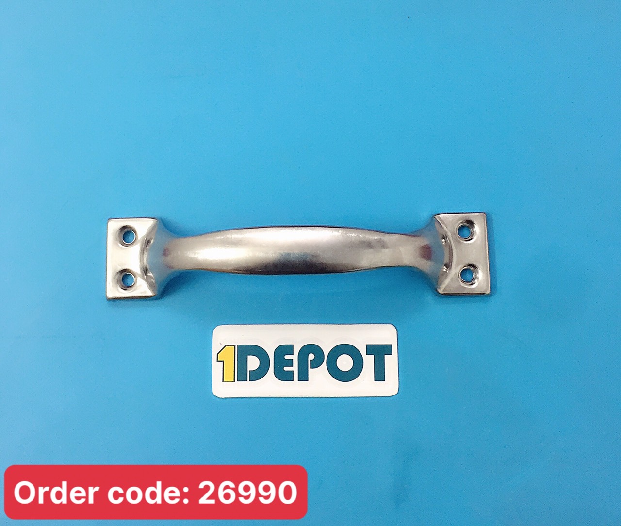 Tay nắm cửa tủ trơn hợp kim nhôm màu bạc dài 142mm, kèm vít