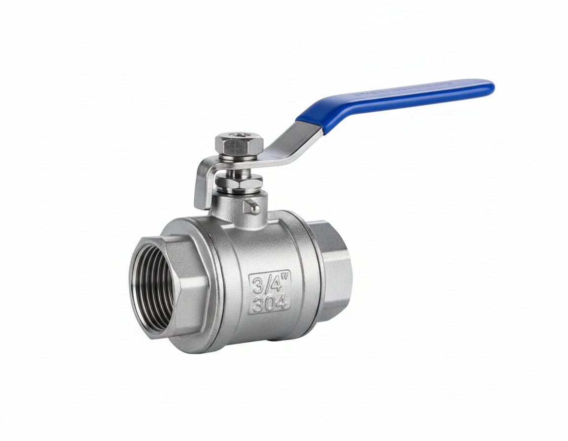 Van bi tay gạt DN15 chất liệu inox 304, ren trong