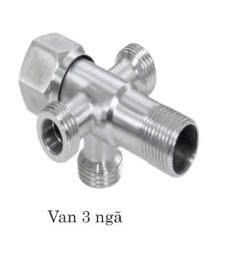 Van chia nước 3 ngã, inox sus 304, phi 21mm