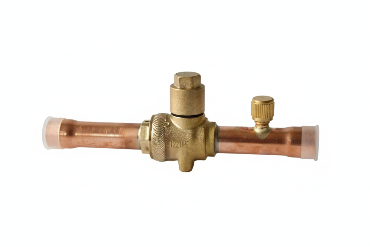 Van khóa DunAn X15330260010 Van bi hai chiều bằng đồng, dành cho hệ thống lạnh, điều hòa, chiller, HVAC