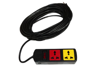 Ổ cắm 2 ba chấu 1 công tắc, dây 3mx2 LIOA 2TH32-10A