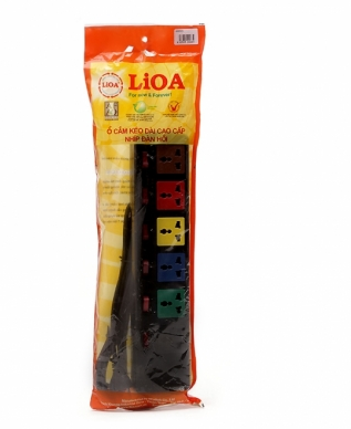 Ổ cắm điện đa năng 6 ổ, dây dài 3m LiOA 6DOF33N