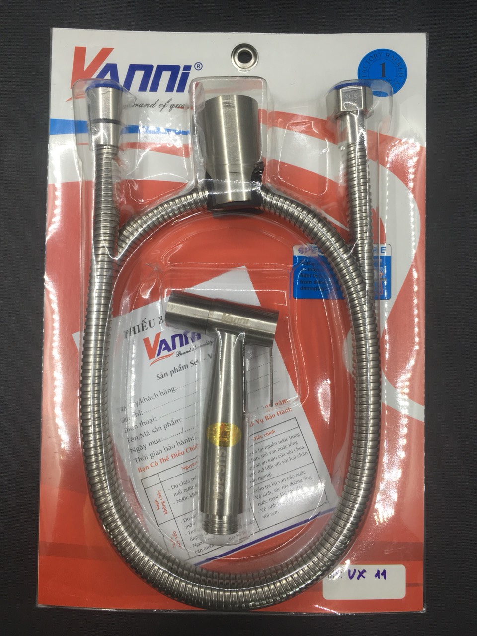 Vòi xịt vệ sinh inox 304 VX-11 Vanni