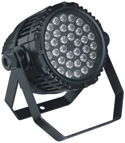 Đèn Par led ngoài trời 54x3W RGBW JCVTech 53786, gồm 12 bóng đỏ + 18 xanh lá + 18 xanh lam + 6 trắng