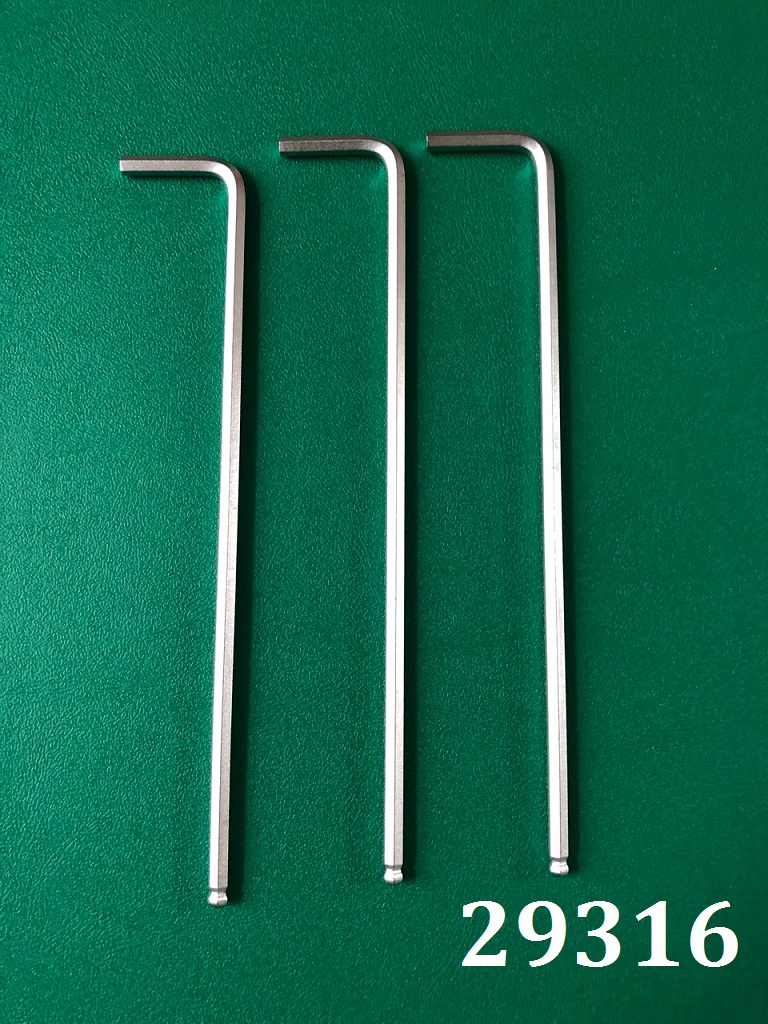 Lục giác xi mờ đầu bi top, kích thước 3mm