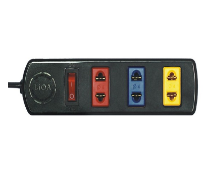 Ổ cắm 3 hai chấu 1 công tắc tổng, dây dài 5m LiOA 3TS5-2