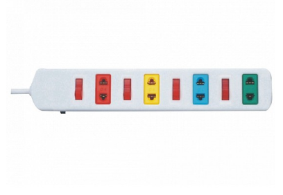 Ổ cắm 4 hai chấu 4 công tắc, dây 3m LiOA 4SOF3W