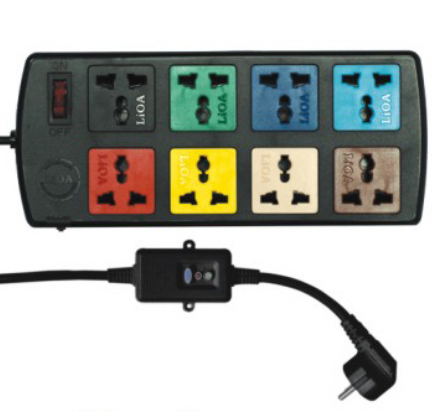 Ổ cắm chống giật 8 ổ LiOA 8D32N-CG
