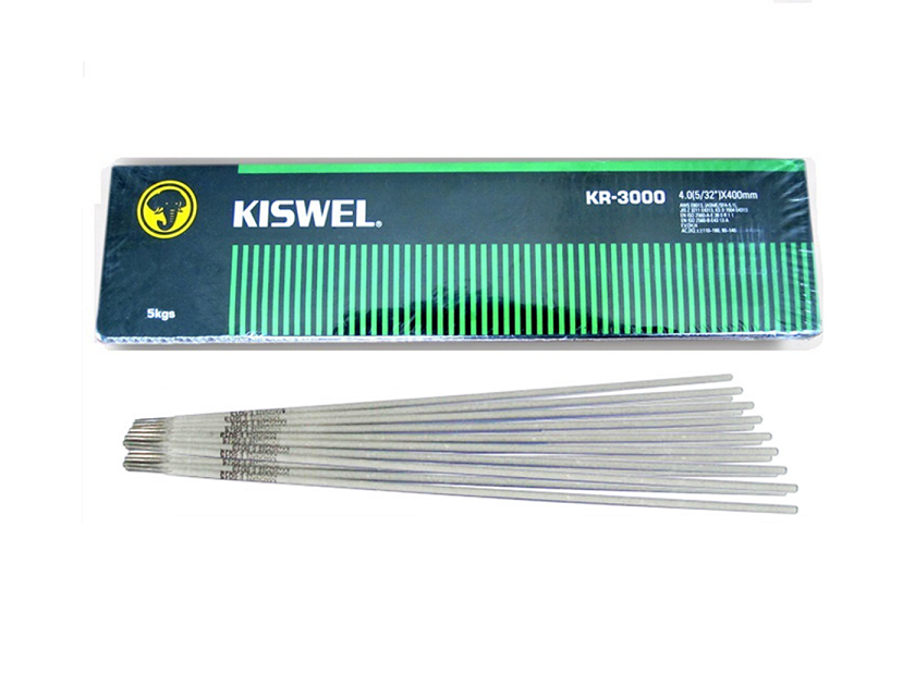 Que hàn sắt 4mm Kiswel KR-3000, kích thước 4x350mm, 5 kg/hộp, 4 hộp/thùng