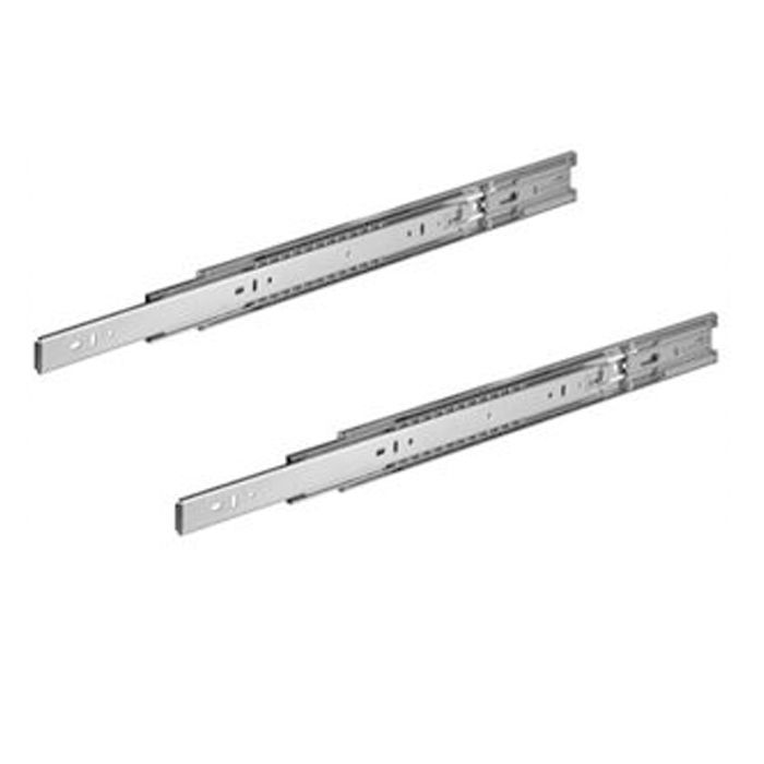 Ray trượt bi hafele 494.02.063 3 tầng màu trắng, giảm chấn