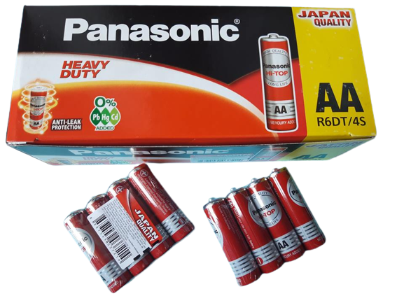 Pin than tiểu đỏ đũa AA (hi-top) panasonic R6DT/4S (60viên/hộp)