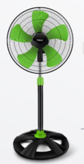 Quạt đứng thân sắt HaLi DC189C, tùy chỉnh cao thấp 80cm-120cm, công suất 72W, đường kính cánh 450mm, màu đen lá