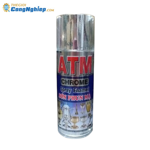 Sơn xịt ATM C180 mạ màu inox chrome 400ml, 12 chai/ 1 thùng