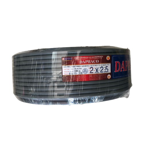 Dây pha FA Daphaco ruột đồng, tiết diện 2 x 2.5mm2, màu xám tính theo mét