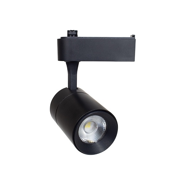 Đèn led chiếu điểm gắn ray 20W TCE 002, Ánh sáng vàng, vỏ đen, kích thước Ø60x155mm