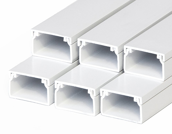 Nẹp luồn dây điện có nắp 28x10mm Sino GA28, cây dài 2m