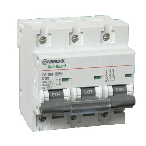 Cầu dao tự động MCB 3 pha 80A 10 kA Sino PS100H/3/D80