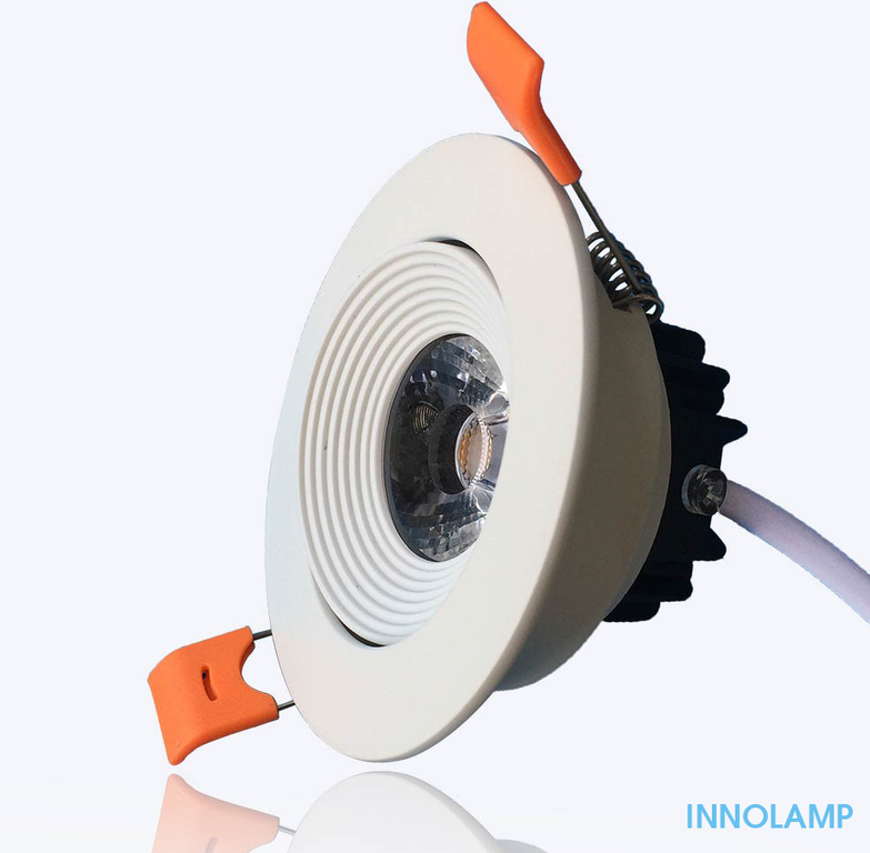 Đèn âm trần chỉnh hướng 3w DCC Innolamp, kích thước lỗ khoét 70mm, ánh sáng vàng 4000k