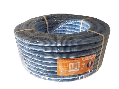 Ống ruột gà luồn dây điện nanoco FRG25GS, dạng xoắn, màu xanh, ø25mm