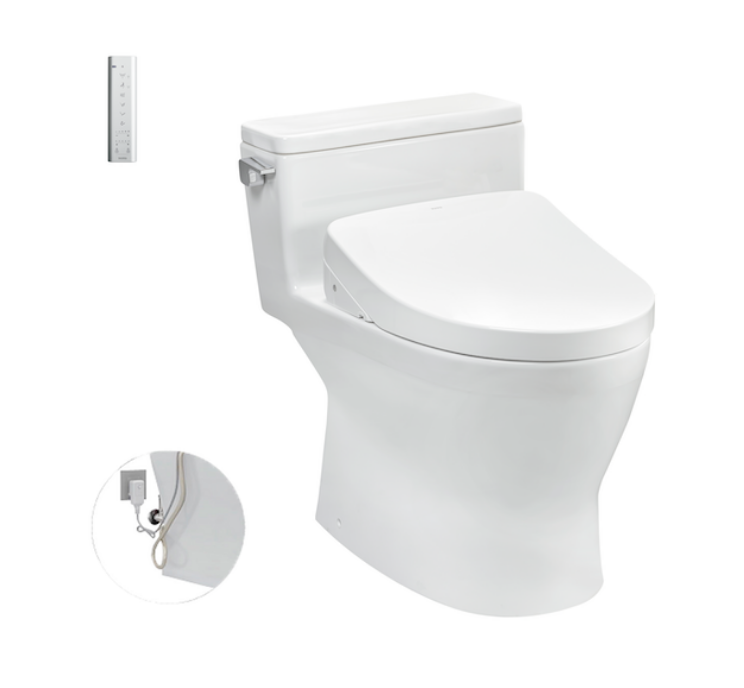 Bàn cầu 1 khối Toto MS188VKW11, kết hợp nắp điện tử WASHLET dòng S7