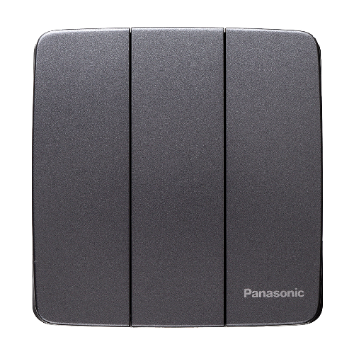 Bộ 3 công tắc B, 1 chiều, cắm nhanh Panasonic  WMT505MYH-VN 250V - 16A, màu sắc xám ánh kim