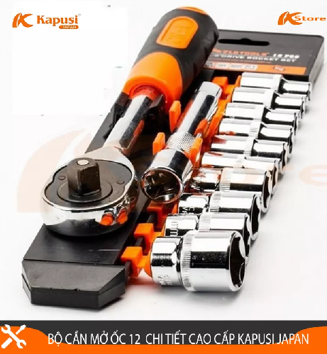Bộ cần siết 1/4 12 chi tiết Kapusi k-9818