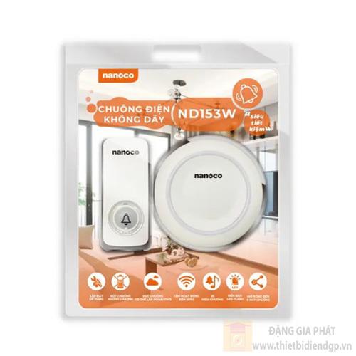 Bộ chuông điện không dây không dùng pin Nanoco ND153BK