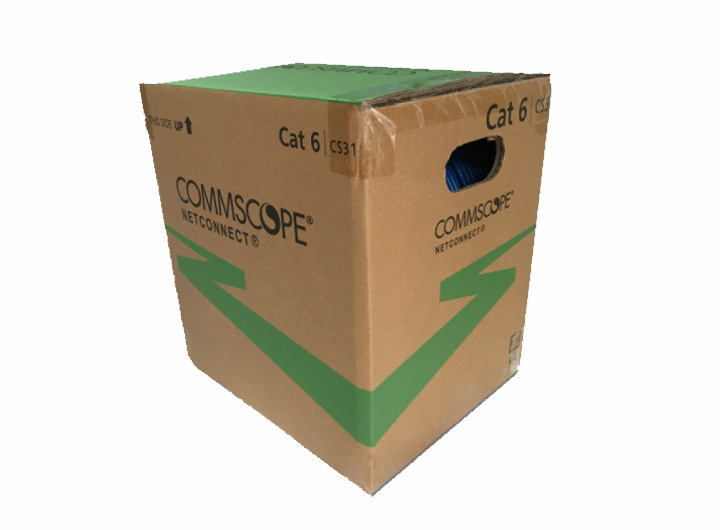 Cáp mạng Commscope U/UTP, 1427254-6 Cat.6, 4 đôi, CM, 23 AWG, Solid, màu xanh dương, 305m/cuộn