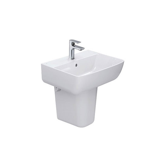 Chậu rửa lavabo treo tường Inax L-312V (EC/FC), kích thước 435x530x196 mm