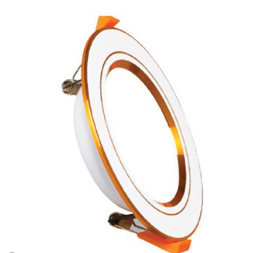 Đèn LED Downlight MPE 7W DLV2-7N viền vàng, ánh sáng trung tính, loại tròn âm trần