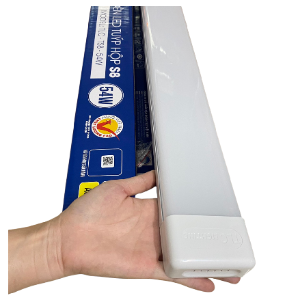 Đèn led tuýp hộp S8 ánh sánh 3 chiều 54W TLC-TS8F-54W, ánh sáng vàng