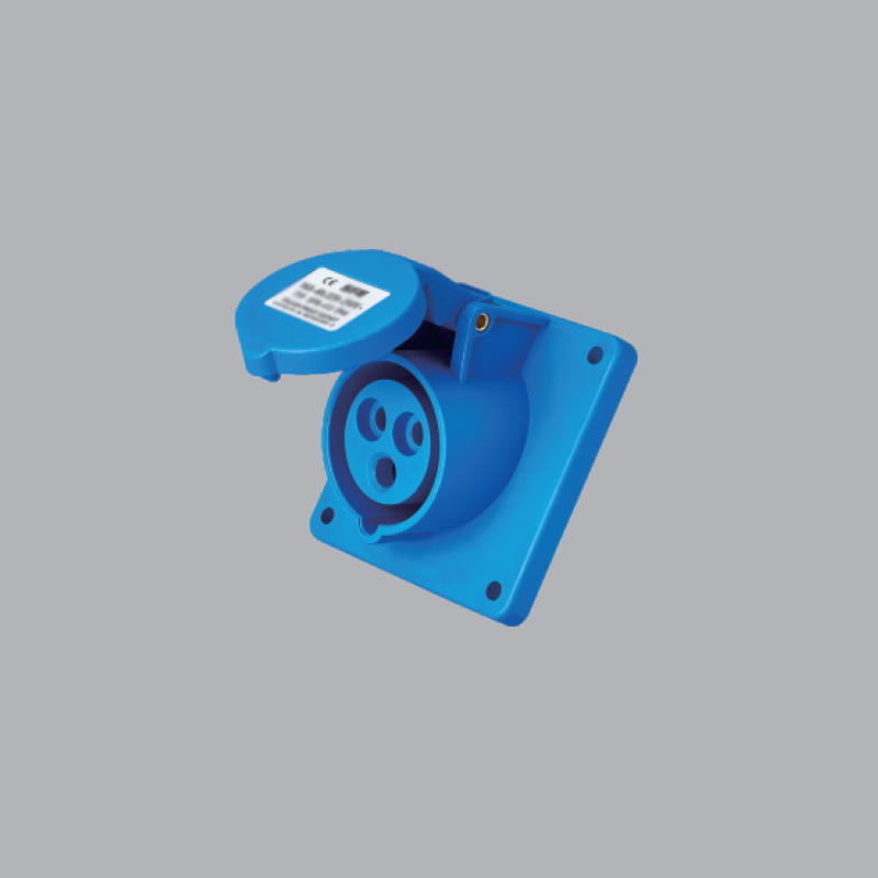 Ổ CẮM CỐ ĐỊNH BẮT TRÊN BẢNG ĐIỆN XÉO MPN-413 16A, 240V 2P+E-IP44
