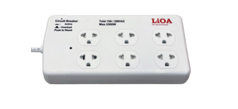 Ổ cắm kéo dài chống quá tải CB dài 2.5m - 6SS2.5-2N có dây tiếp địa