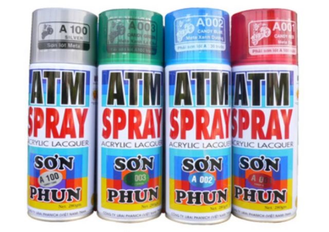 Sơn xe máy ATM A006 màu xanh dương 400ml (oceanic Blue), 12 chai/ 1 thùng