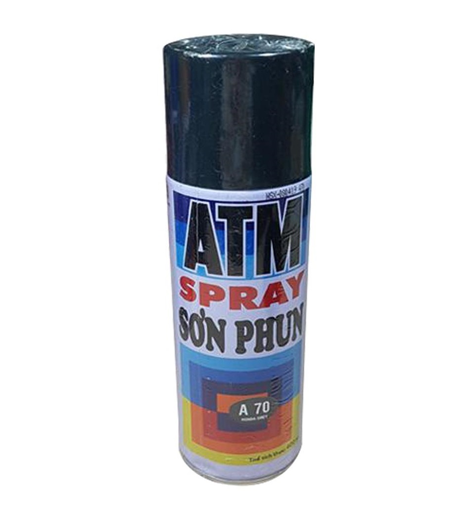 Sơn xịt ATM SPRAY A70 màu xám Honda 400ml (Honda grey), 12 chai/ 1 thùng
