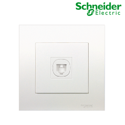 Bộ ổ cắm điện thoại đơn Vivace Schneider KB31TS_WE, màu trắng