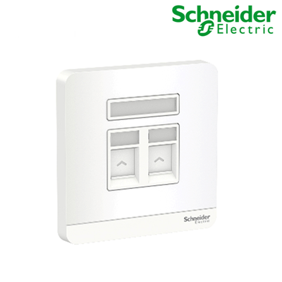 Bộ ổ cắm mạng cat6 đôi Schneider E8332RJS6_WE_G19, màu trắng