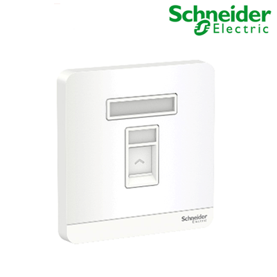 Bộ ổ cắm mạng cat6 đơn Schneider E8331RJS6_WE_G19 Schneider, màu trắng